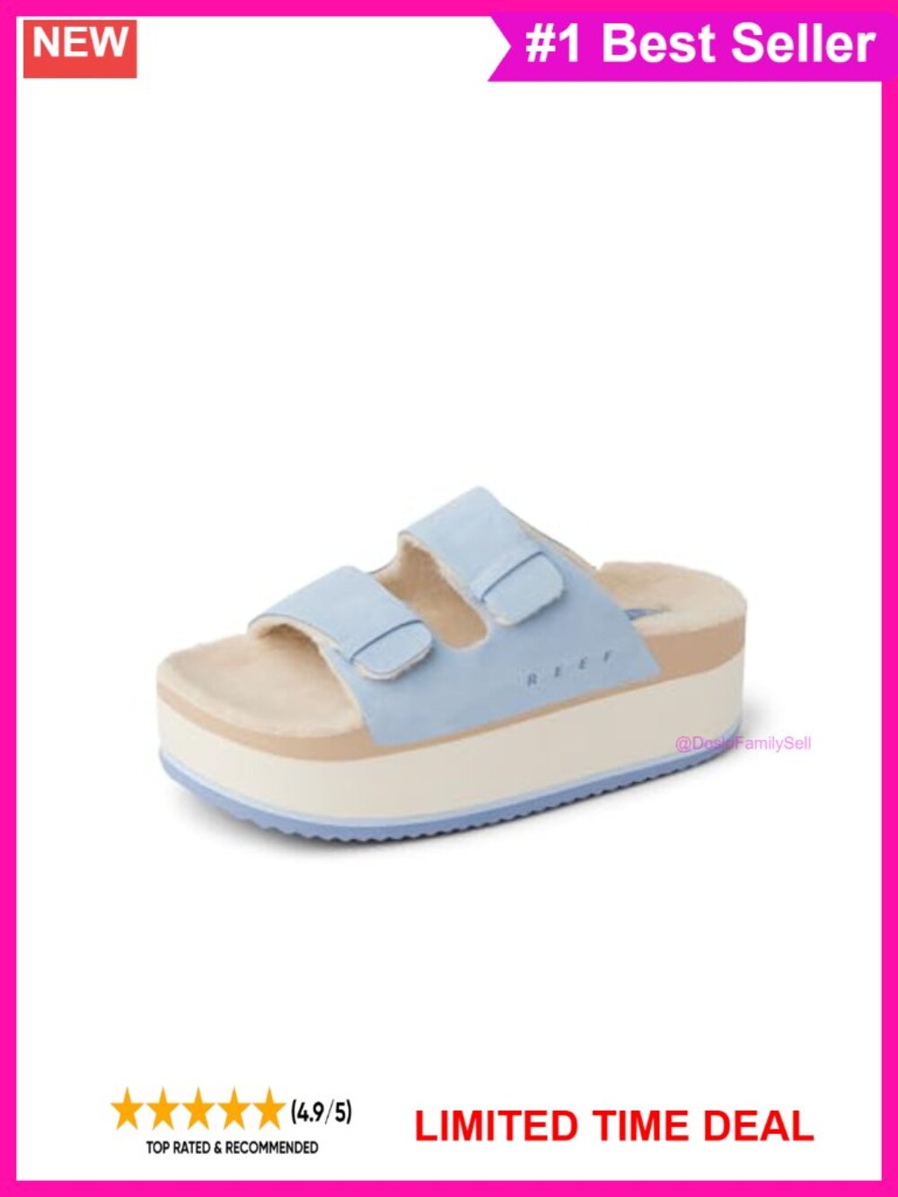 Platform Slides with Suede Upper Faux Shearling Liner Sawtooth Rubber Outsole